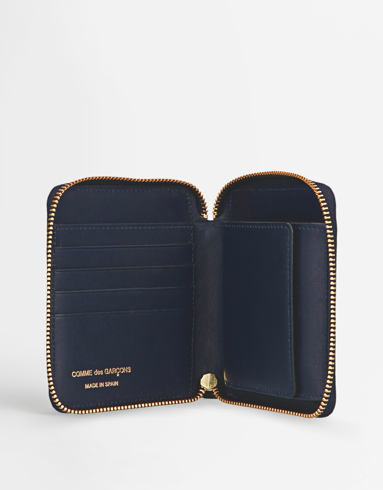 Comme des Garcons Classic Calfskin Zip Around Short Wallet 