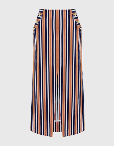Sahara Stripe Ines Midi Skirt