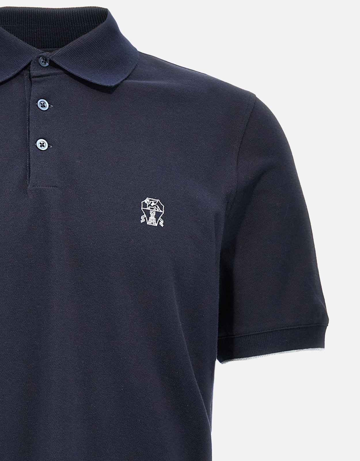 Brunello Cucinelli Men's Logo Cotton Polo Shirt () IFCHIC.COM
