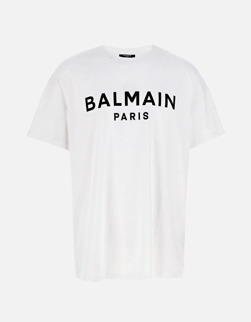 Balmain Men's Logo Organic Cotton T-Shirt () IFCHIC.COM