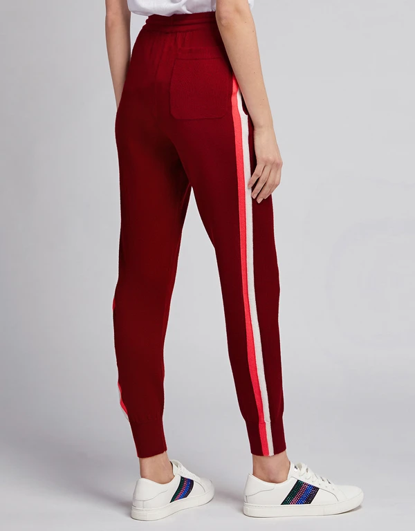 Markus Lupfer Wool Stripe Knitted Track Pants