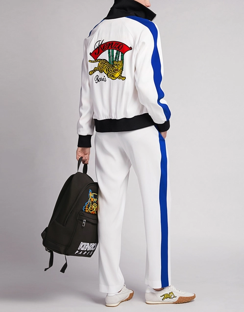Jumping Tiger Embroidered Crepe Jacket
