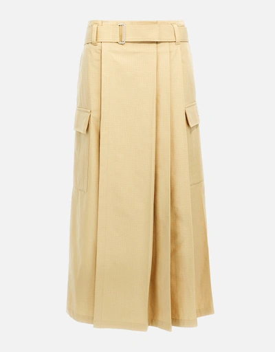 Cargo Long Skirt In Cotton Ripstop