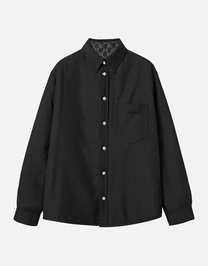 シャツ+ブラウス(長袖+七分) gucci vintage black denim shirt ac gucci vintage black denim shirt acの通販はau PAY マーケット - 輸入