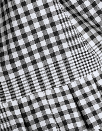 Clarendon Plaid Asymmetric Ruffled Midi Skirt
