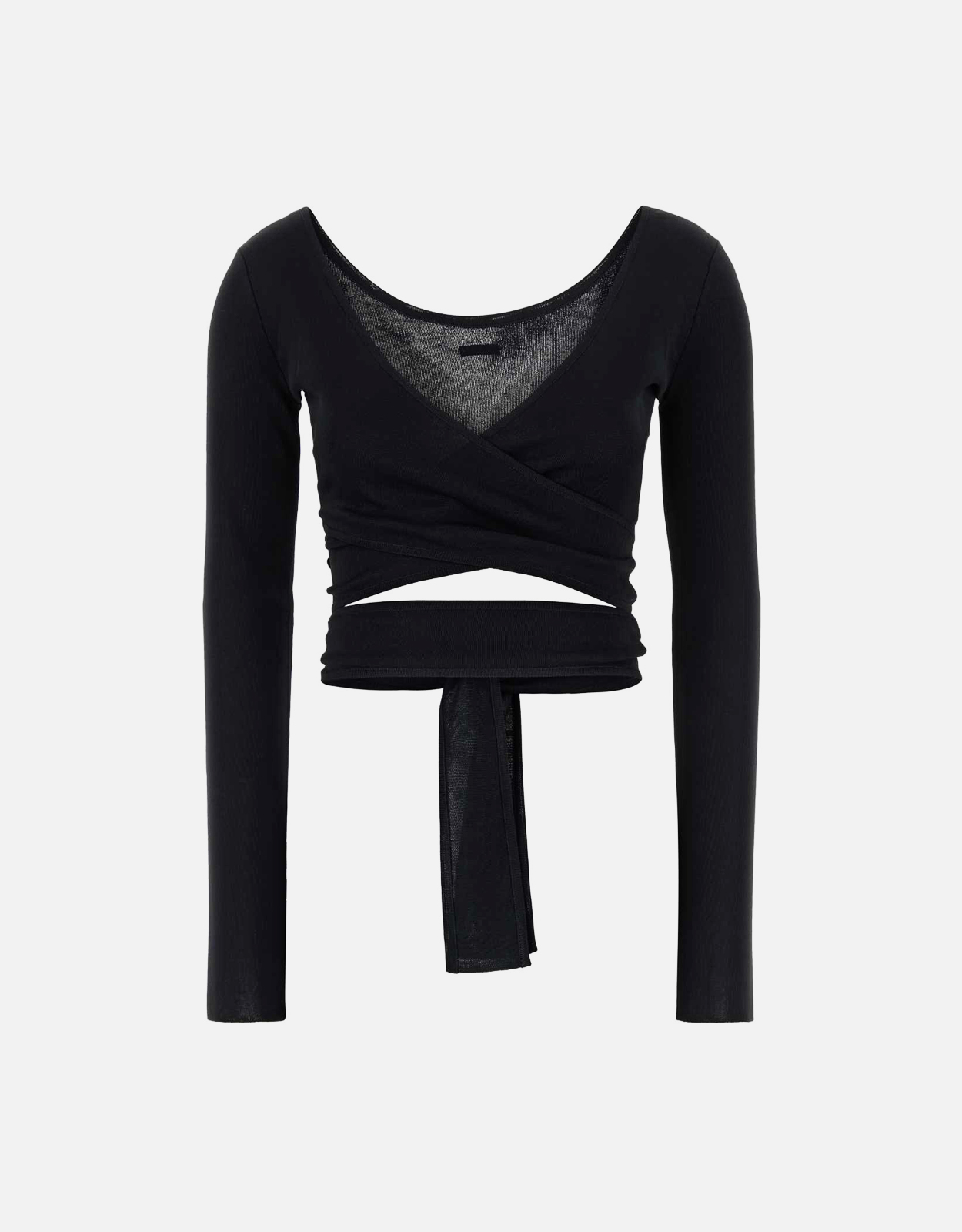 Salvatore Ferragamo Wrap Long Sleeve Top () IFCHIC.COM