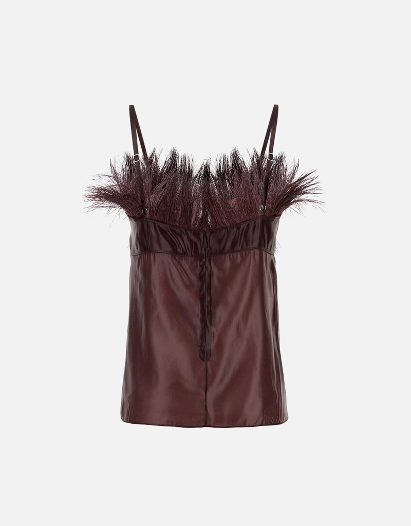 Salvatore Ferragamo Nylon Blend Thin Strap Top () IFCHIC.COM