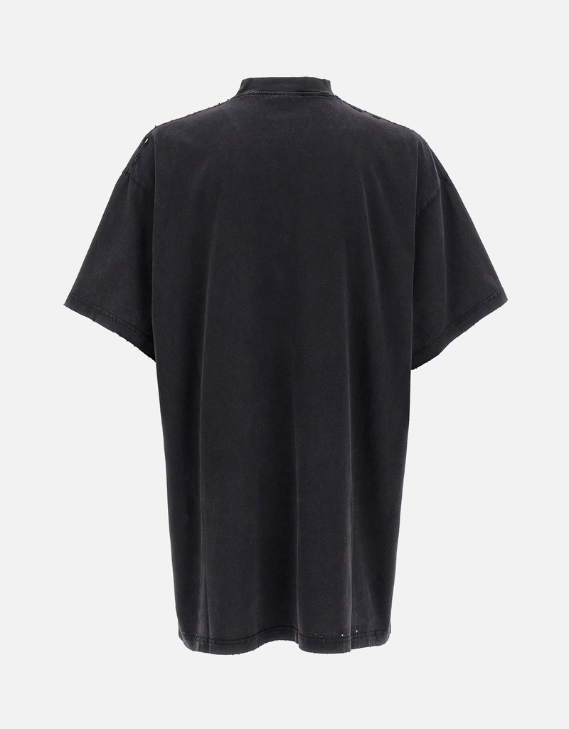 Balenciaga Men's 3B Liquified Cotton Short-Sleeved T-Shirt