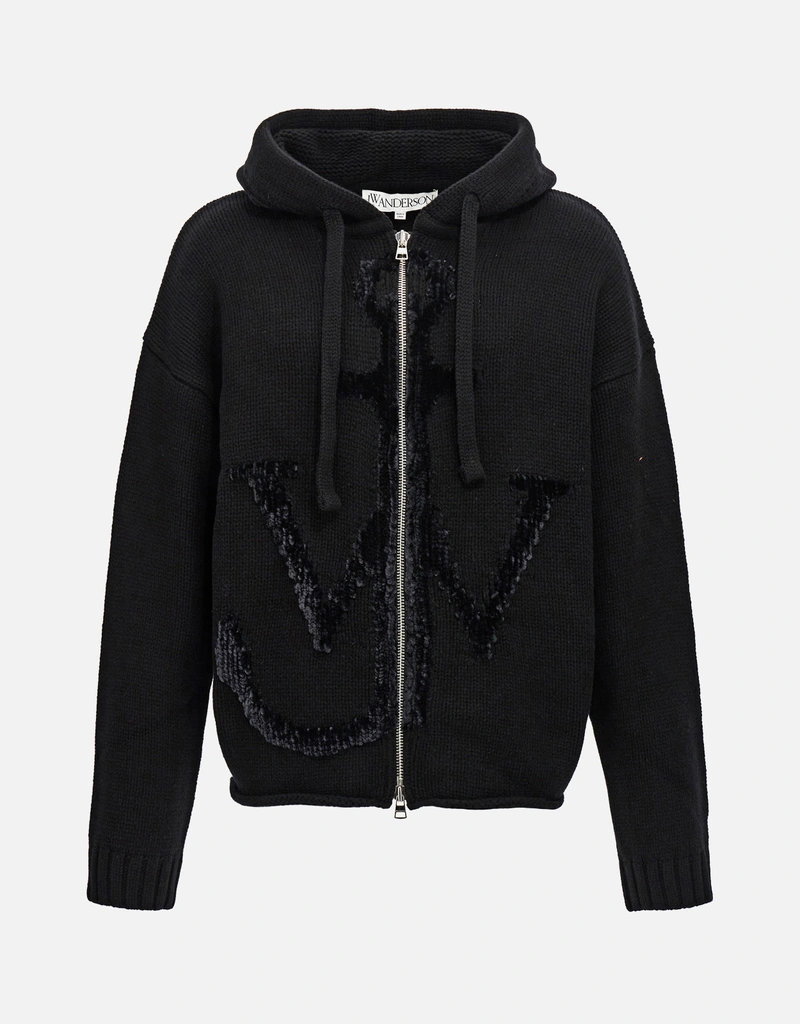 【美品】 JW ANDERSON フードコート ブラック XS JW Anderson Men's Wool Hoodie Coat () IFCHIC.COM