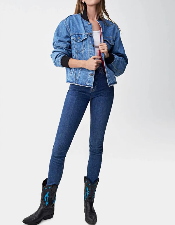 Ultra Stretch High-Rise Ankle Crop Skinny Jeans