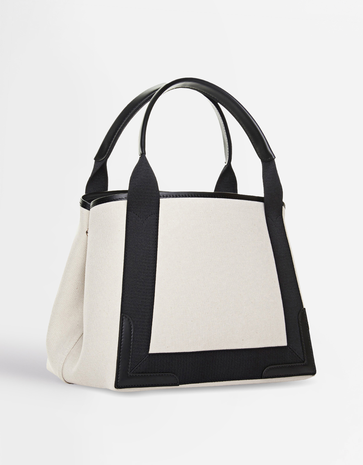 Balenciaga Navy Cabas Small Canvas Handbag () IFCHIC.COM