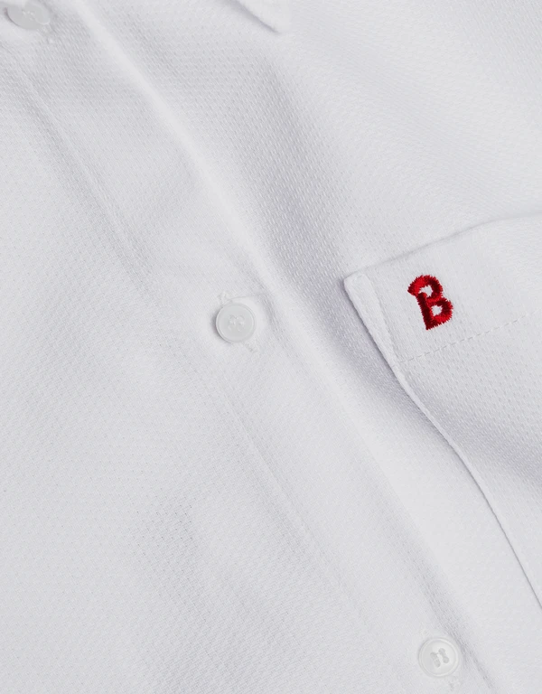 Brandon Maxwell Logo Cotton Shirt