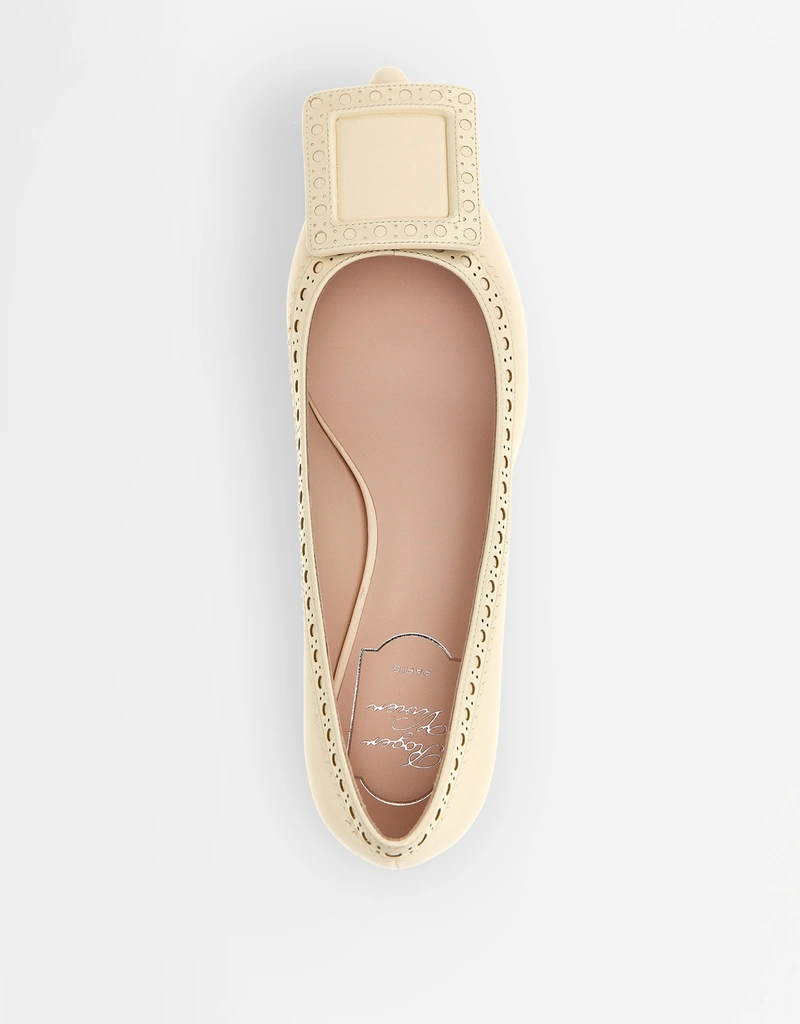 Roger Vivier Viv' In The City Leather Low-Heeled Pumps () IFCHIC.COM