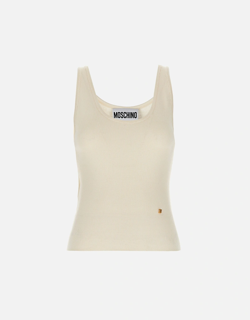 Moschino Wool Blend Knit Tank Top () IFCHIC.COM