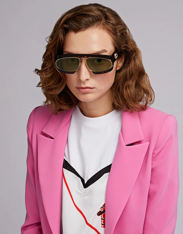 Gucci Tortoise Square Sunglasses
