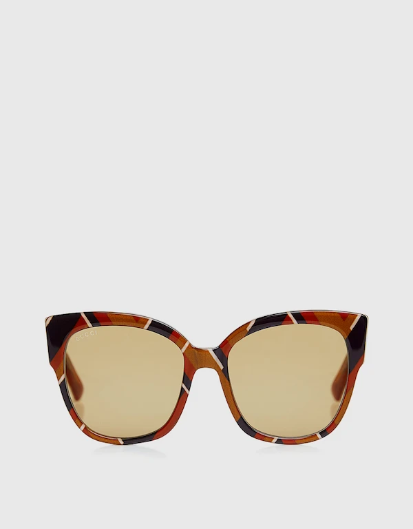 Gucci 印花貓眼框太陽眼鏡