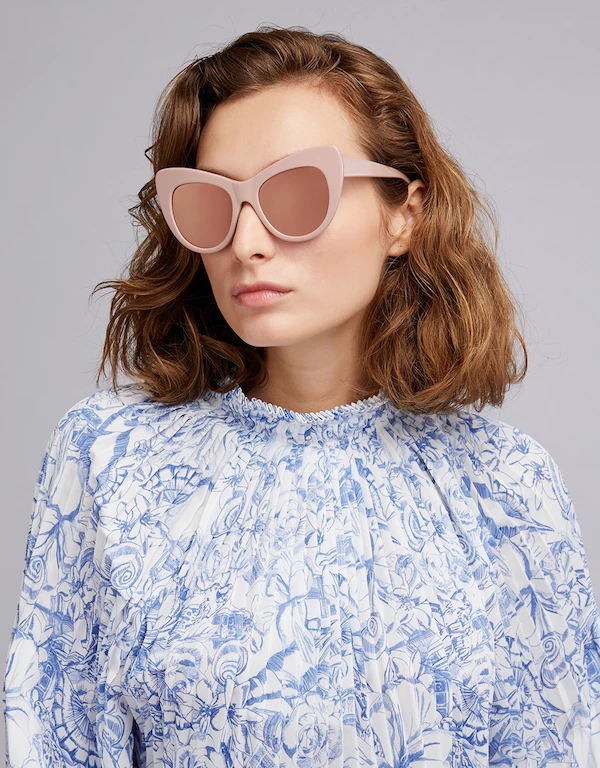 Stella McCartney 鏡面貓眼框太陽眼鏡