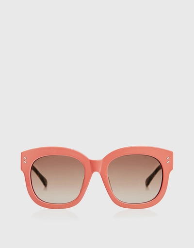 Color-block Splash Printed Square Sunglasses