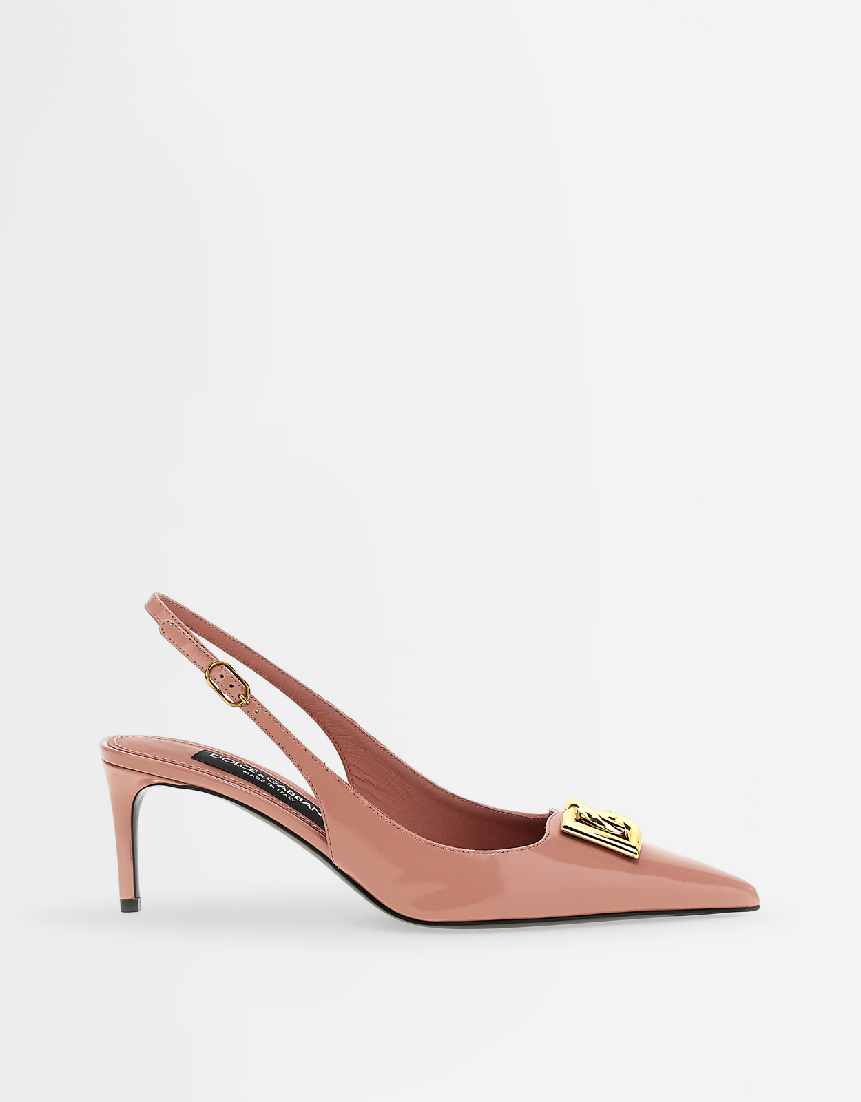 Dolce & Gabbana Lollo Calfskin Pointed-Toe Slingback Pumps