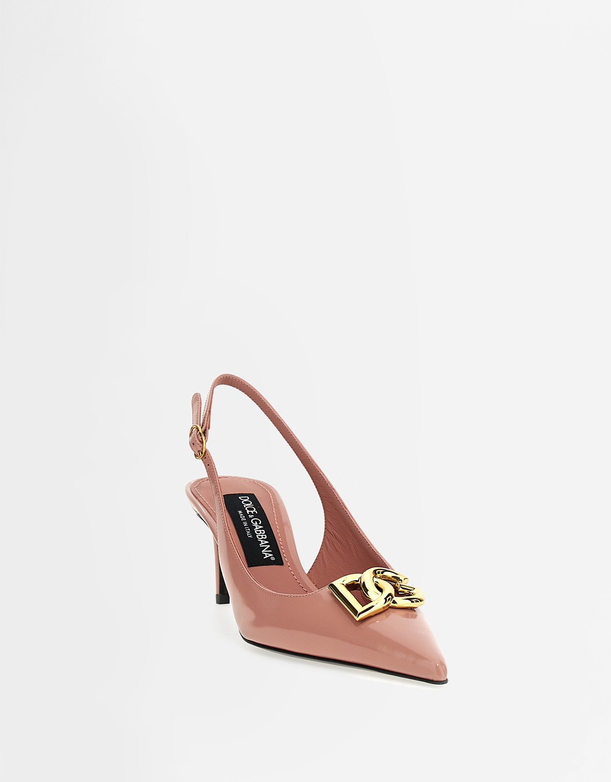 Dolce & Gabbana Lollo Calfskin Pointed-Toe Slingback Pumps