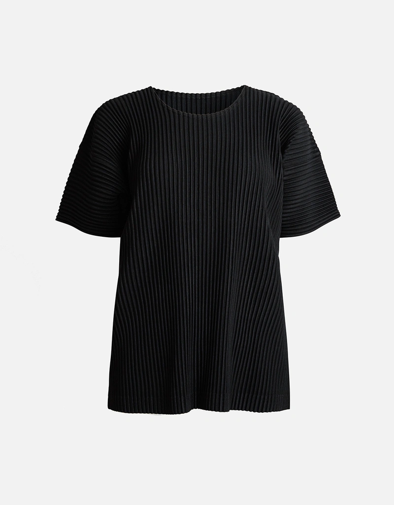 Homme Plisse' Issey Miyake Men's Pleated Crewneck Short Sleeves T