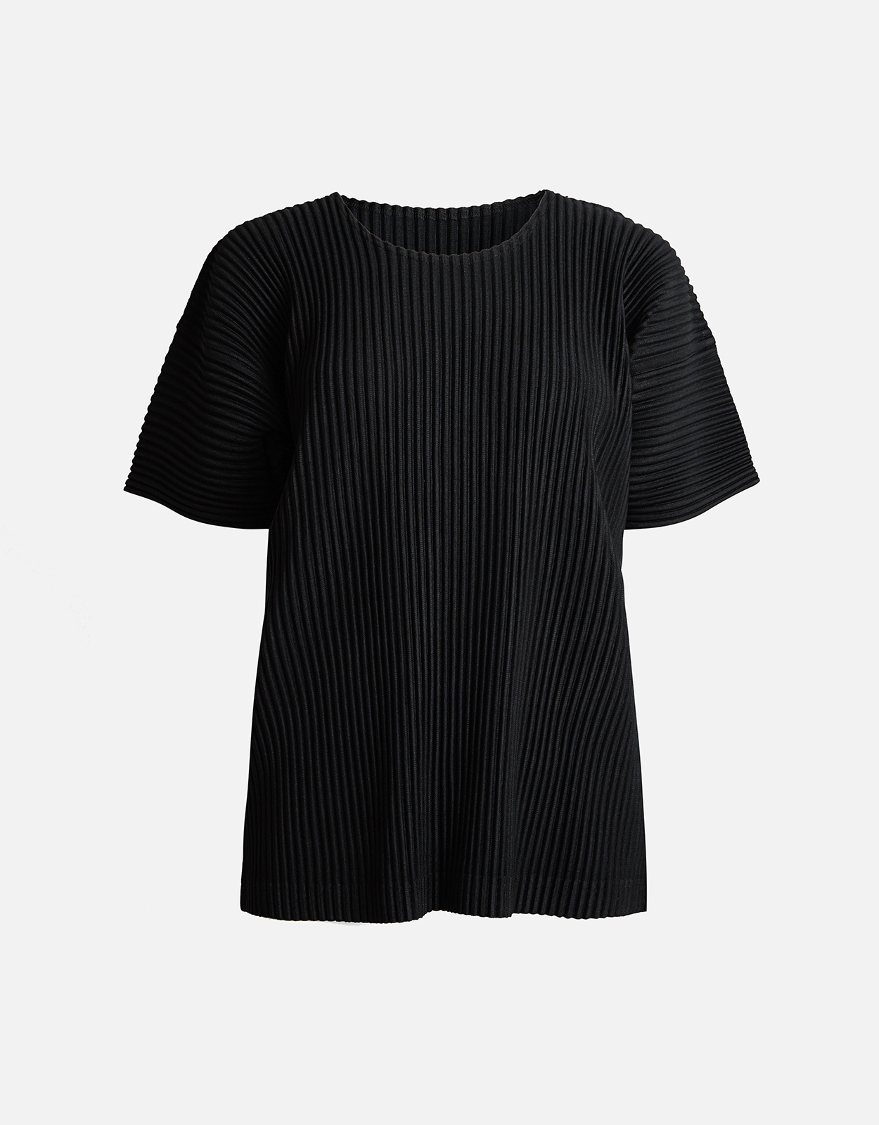 Homme Plisse' Issey Miyake Men's Pleated Crewneck Short Sleeves T-Shirt - 2　Homme Plisse' イッセイ ミヤケ メンズ プリーツ クルーネック 半袖 T シャツ - 2 Homme