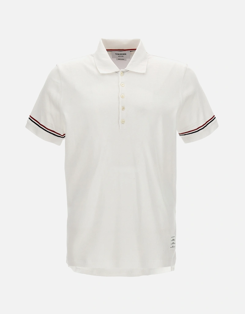 Thom Browne Men's RWB Cotton Polo Shirt () IFCHIC.COM