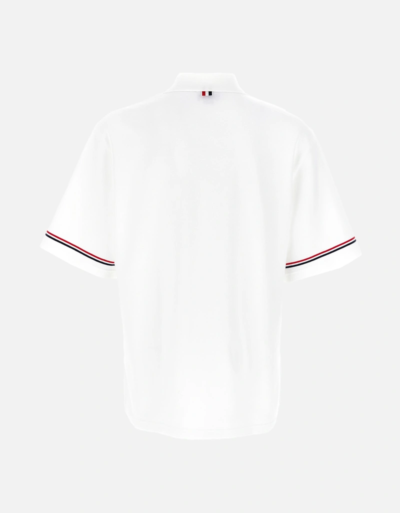 THOM BROWNE ホワイト ポロシャツ サイズ2 Thom Browne Men's Rugby Cotton Polo Shirt () IFCHIC.COM