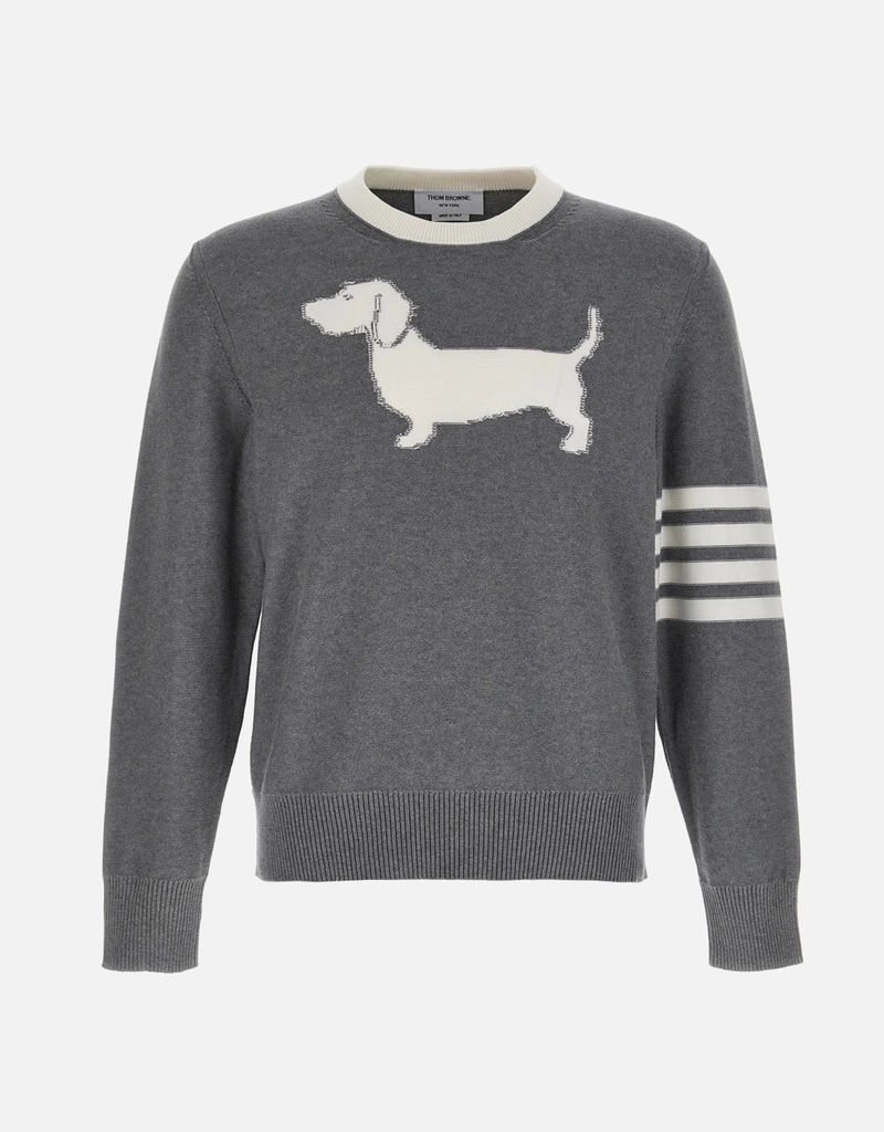 Thom Browne Men's Hector 4 Bar Cotton Sweater () IFCHIC.COM