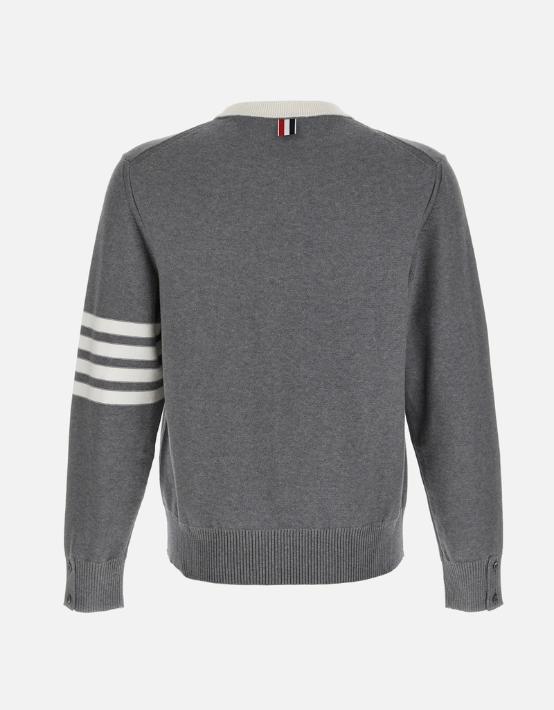 Thom Browne Men's Hector 4 Bar Cotton Sweater () IFCHIC.COM