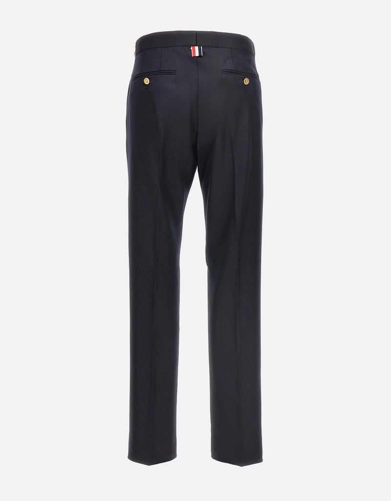 THOM BROWNE ステッチ ワークパンツ ネイビー 40サイズ Thom Browne Men's Wool Twill Low Rise Pants () IFCHIC.COM