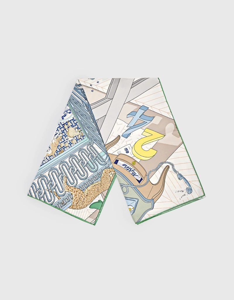 Hermès Hermès Mystere Au 24 90 Silk Scarf () IFCHIC.COM