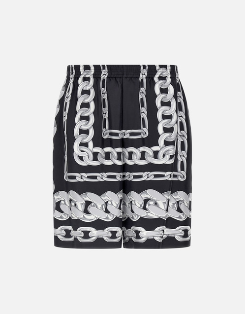 Versace Men's Medusa Chains Silk Shorts () IFCHIC.COM