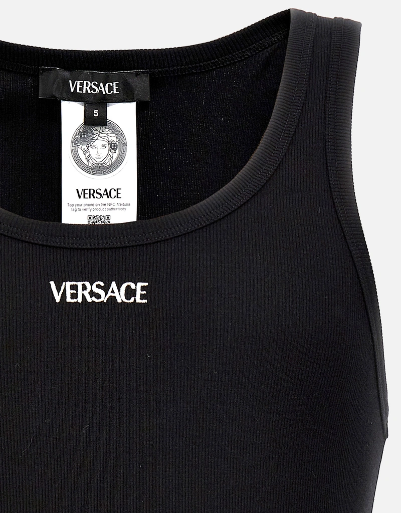 Versace Men's Logo Ribbed Tank Top () IFCHIC.COM