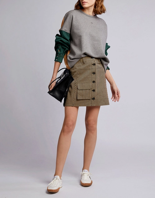 Poplar Striped Mini Skirt