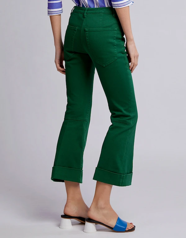 Low-rise Crop Flared Jeans