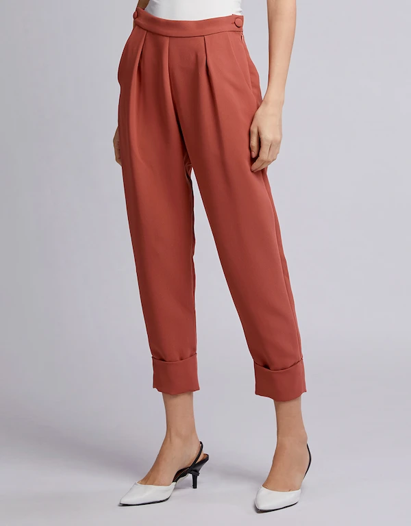 Rachel Comey Pleated Front High Waist Cropped Pants