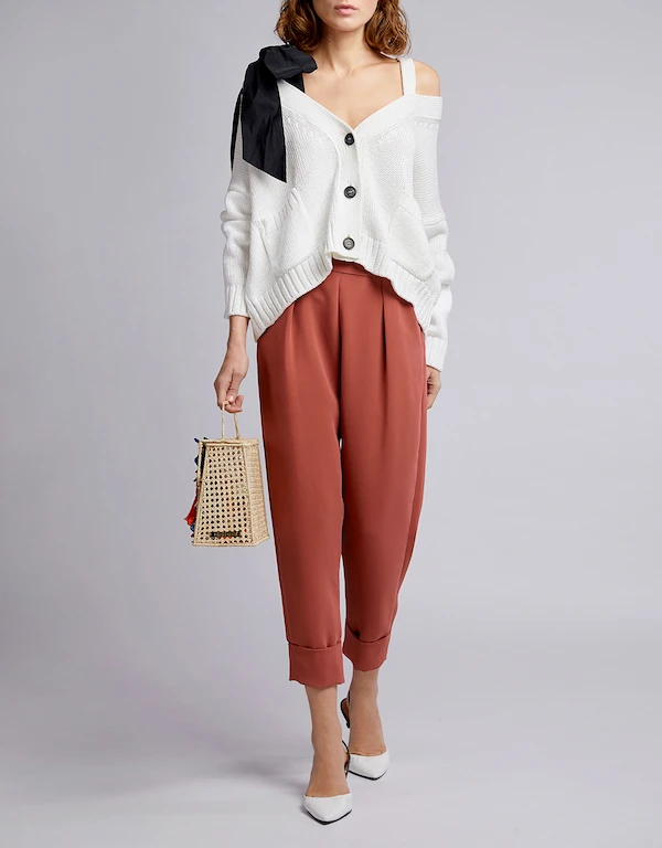 Rachel Comey Pleated Front High Waist Cropped Pants