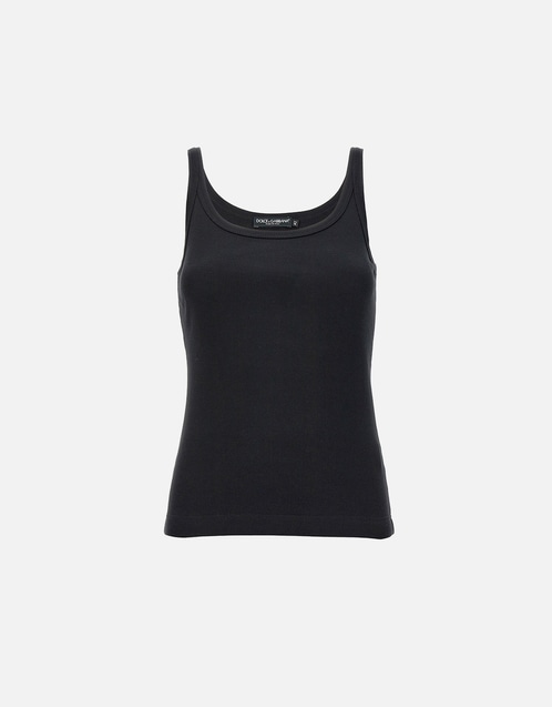 Dolce & Gabbana Cotton Ribbed Tank Top () IFCHIC.COM