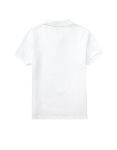 Logo 棉質Polo衫-白