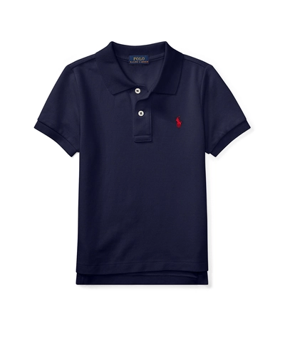 Logo Cotton Polo Shirt-French Navy