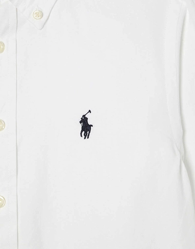 Logo Long-sleeved Cotton Shirt