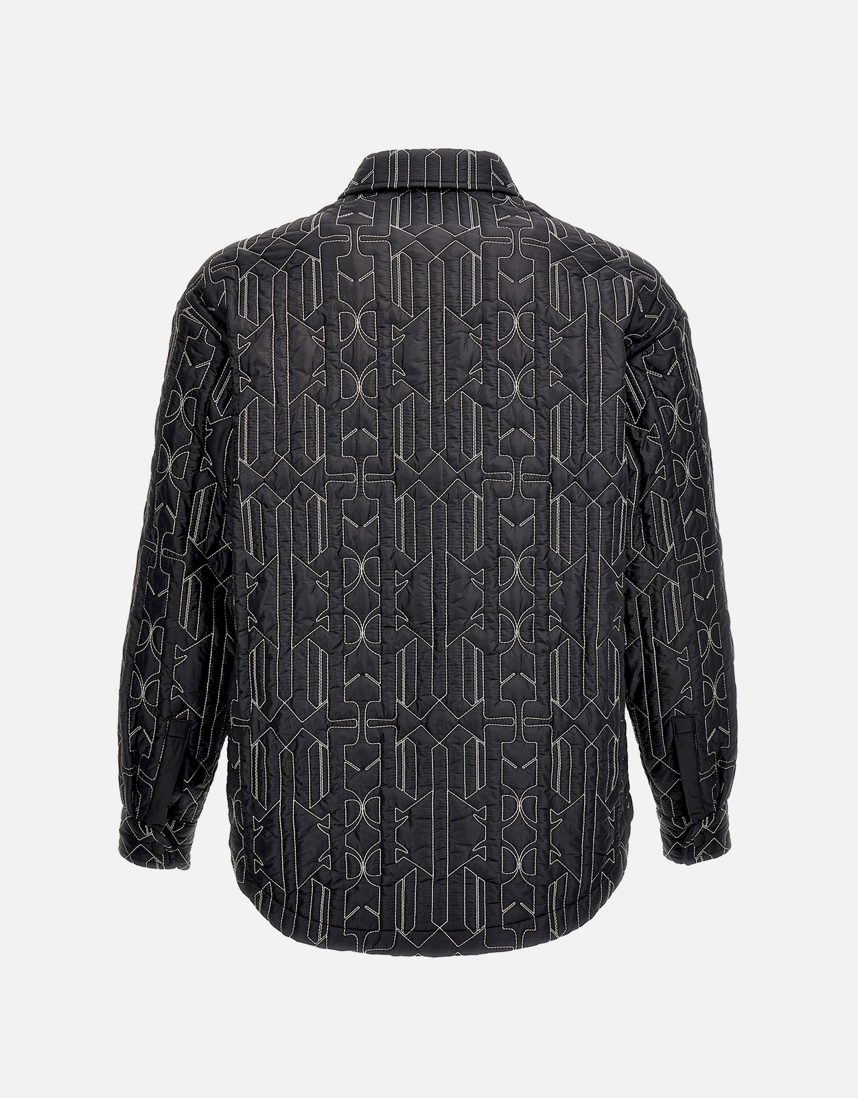 PALM ANGELS 厚手シャツジャケットL Palm Angels Men's All Monogram Quilted Shirt () IFCHIC.COM