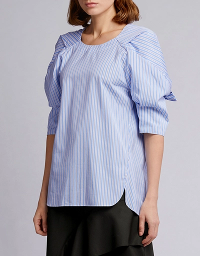 Paita Structured Sleeve Striped Top