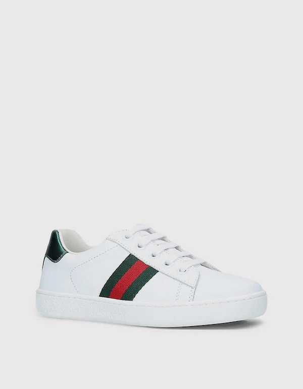 Gucci Kids Ace Leather Sneaker 4-8Y
