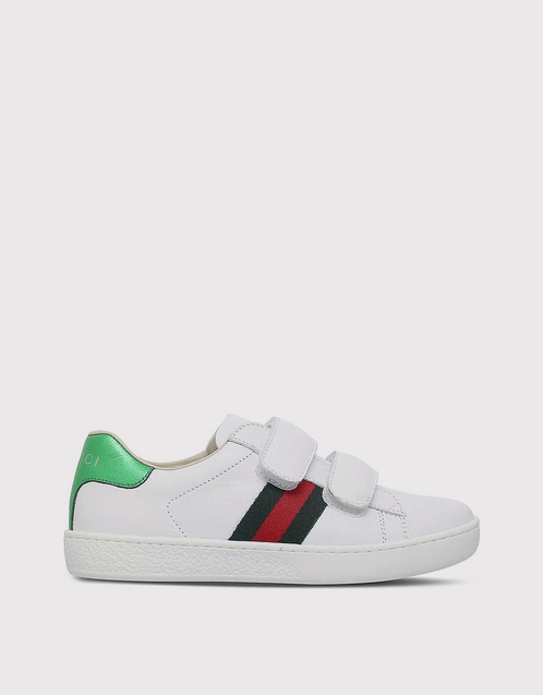 Gucci Kids Ace Leather Sneaker 4-8Y (Kids,Shoes) 