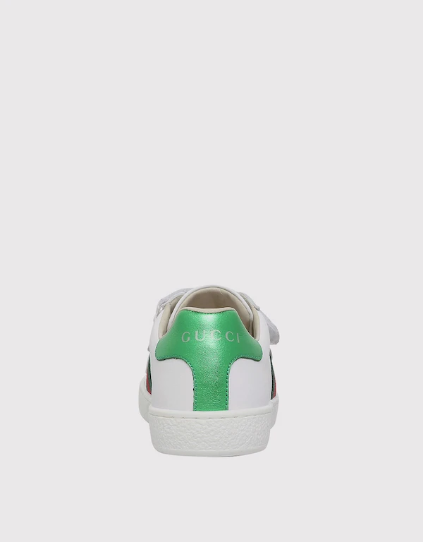 Gucci Kids Ace Leather Sneaker 4-8Y