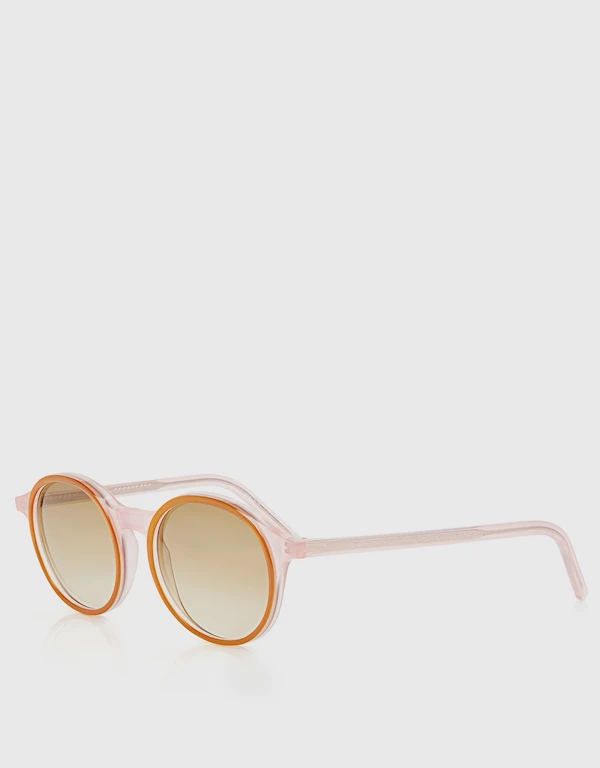 Tomas Maier Transparent Round Frame Sunglasses