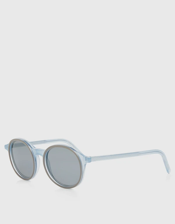 Tomas Maier Transparent Round Frame Sunglasses