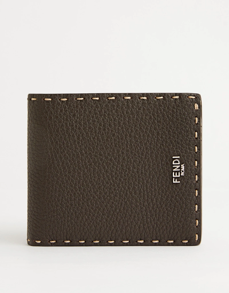 Fendi Men's Selleria Leather Bi-Fold Wallet () IFCHIC.COM